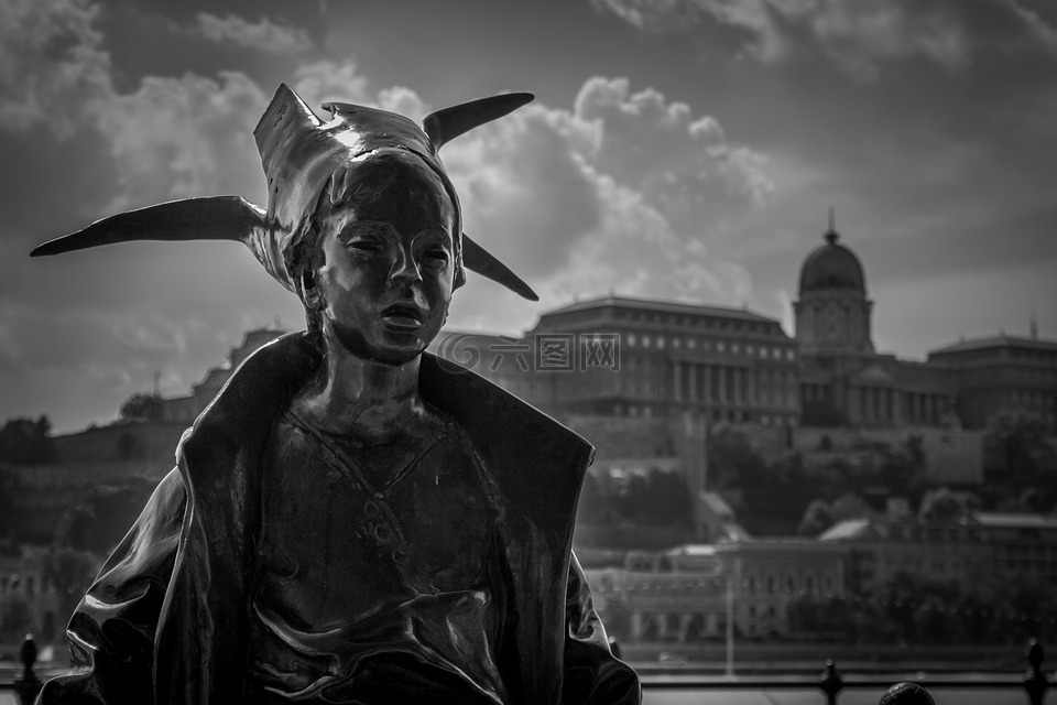 雕像在布达佩斯,布达佩斯,匈牙利
