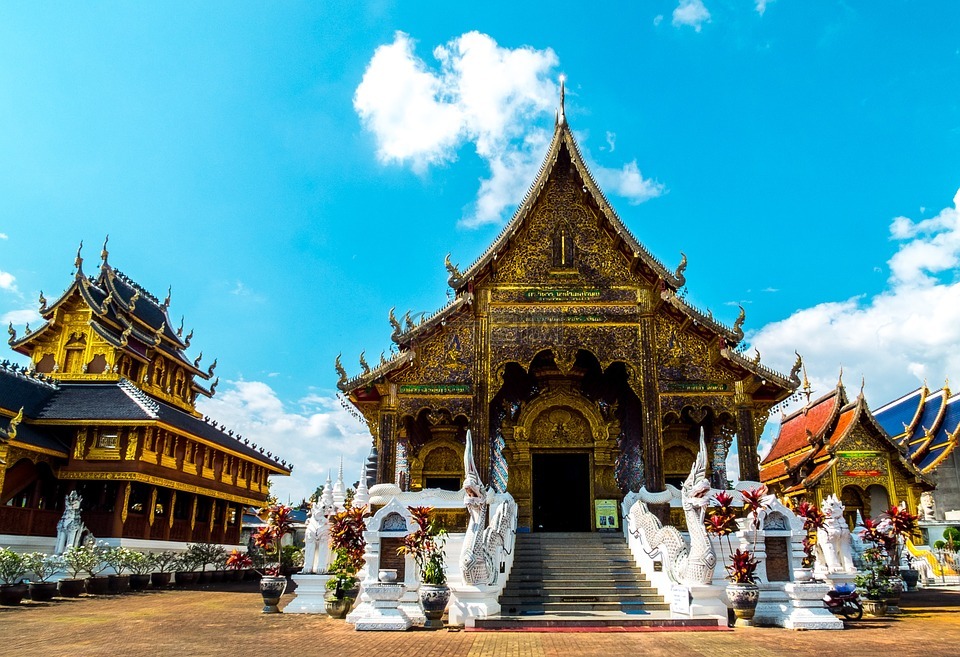寺复杂,庙,泰国北部
