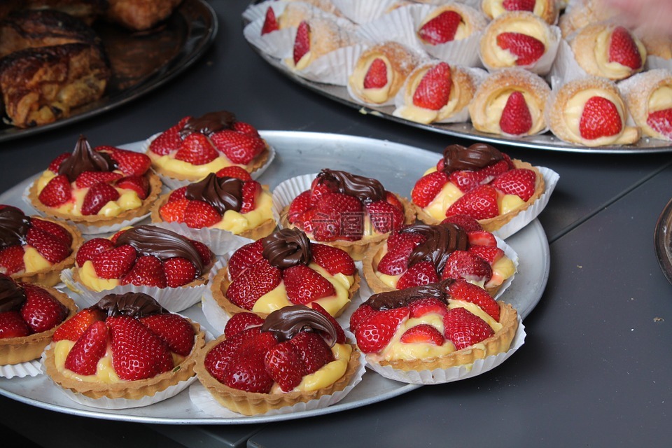 草莓,蛋糕,甜点