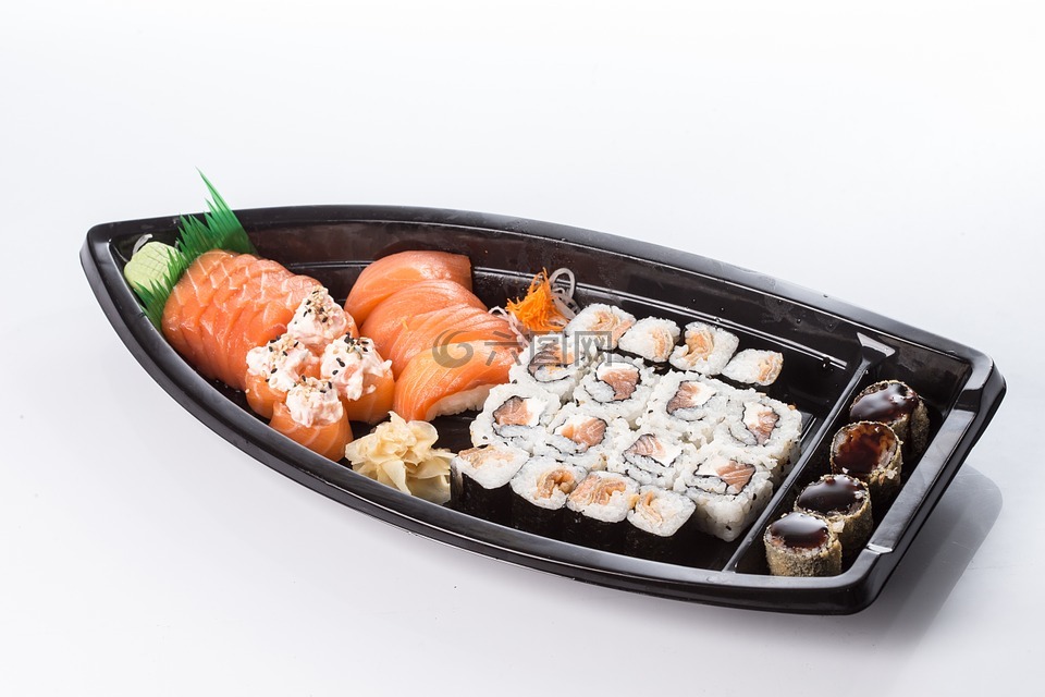 寿司,日本食品,三文鱼