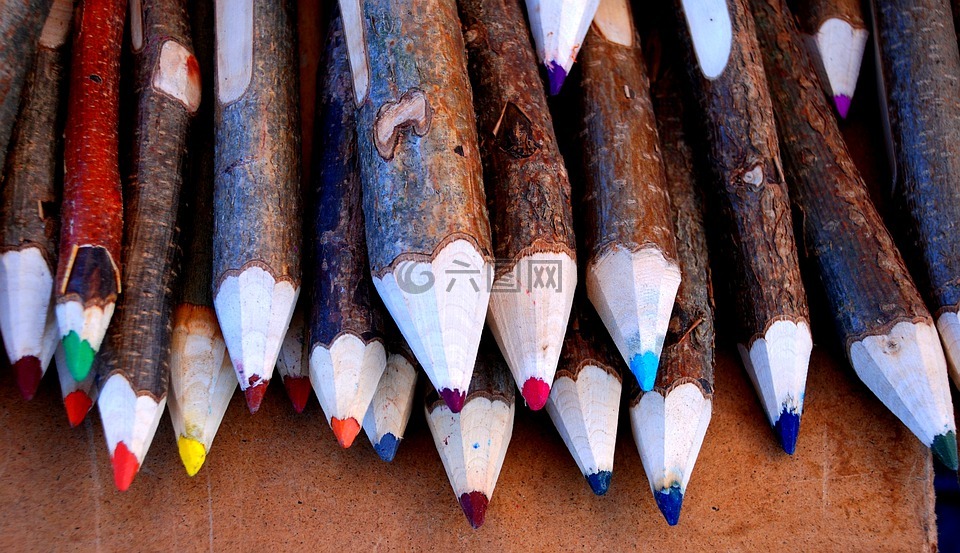 铅笔,锋利,颜色