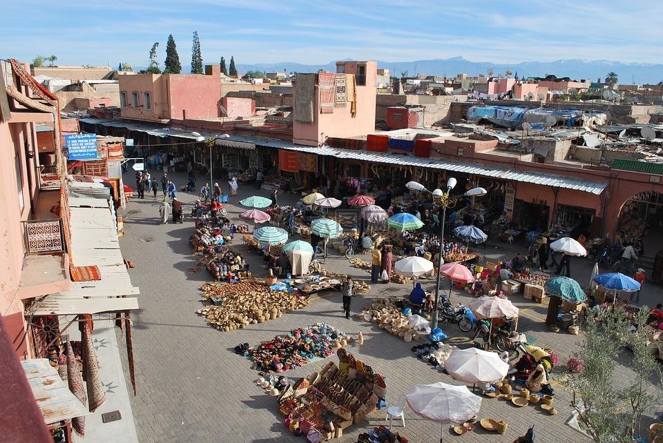 马拉喀什,露天市场,摩洛哥