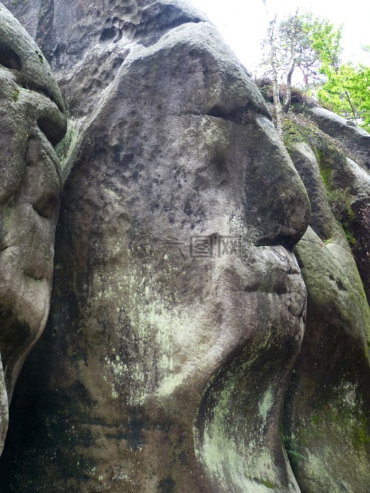 岩,岩层,石