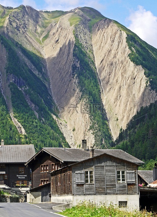 瑞士,瓦莱,高山