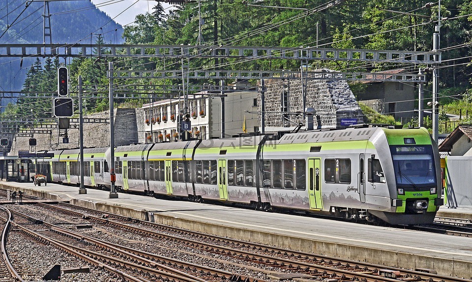 瑞士,勒奇山,火车站