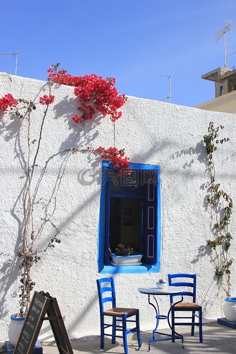 希腊,花园的家具,椅子