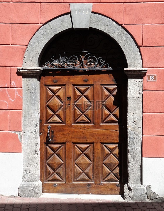 老门,木质门,法国