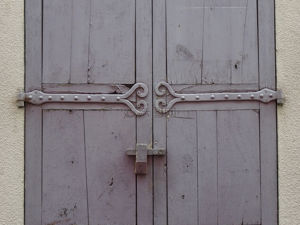 铁艺,旧门铰链门,心