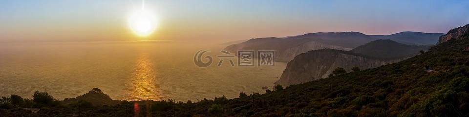 日落,扎金索斯,希腊