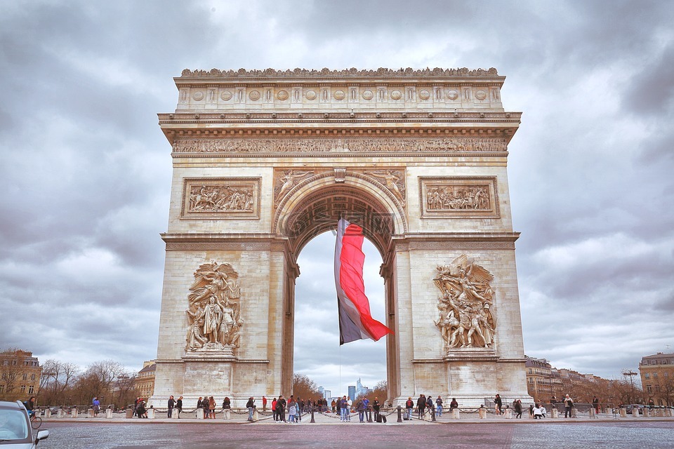 巴黎凯旋门图片大全图片