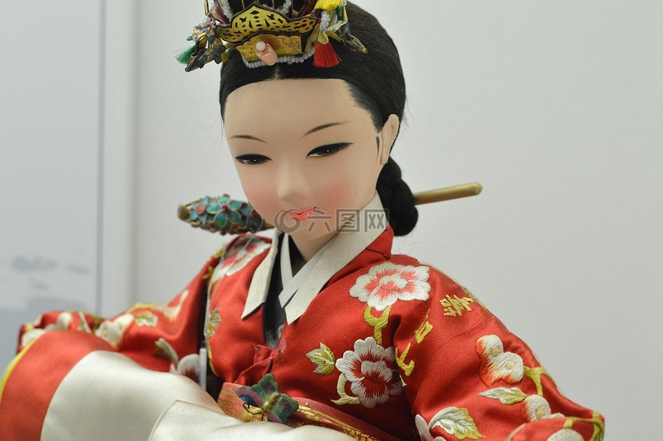 韓國,傳統服飾,娃娃