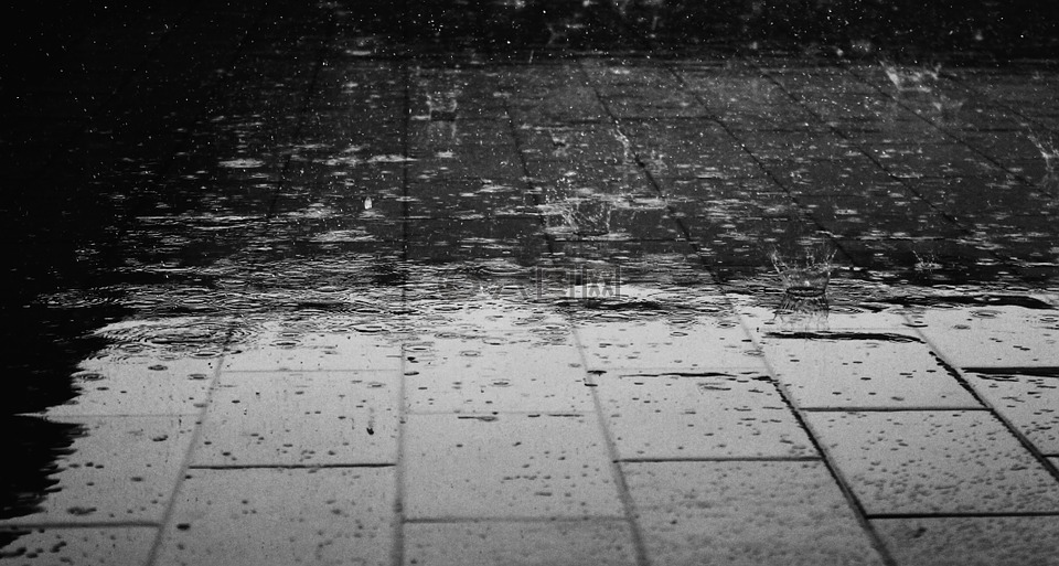 雨,地板,水