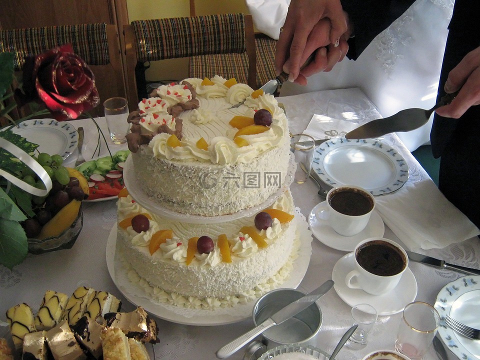 蛋糕,婚礼,仪式