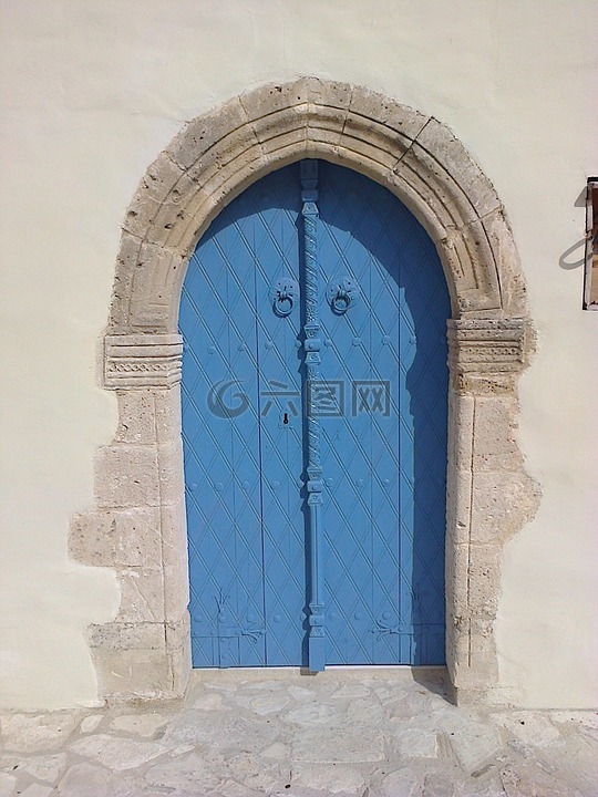 门,门户网站,蓝色