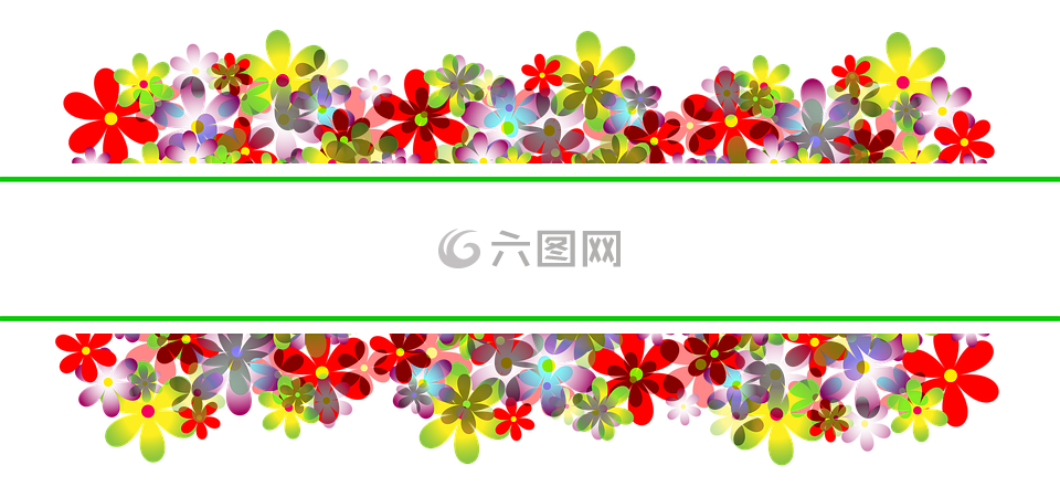 鲜花,花卉图案,旗帜