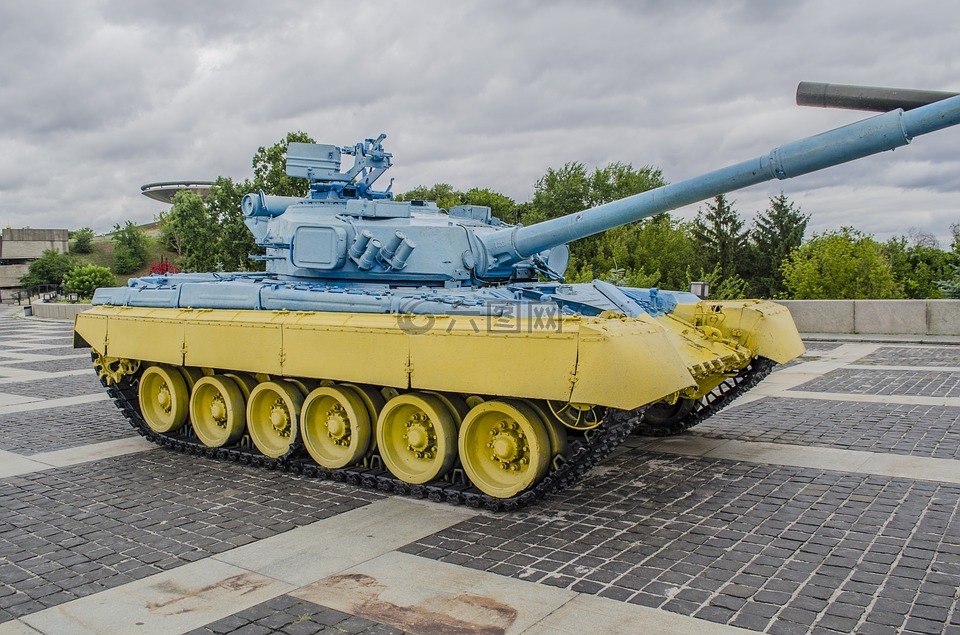 坦克,t-80,黄色