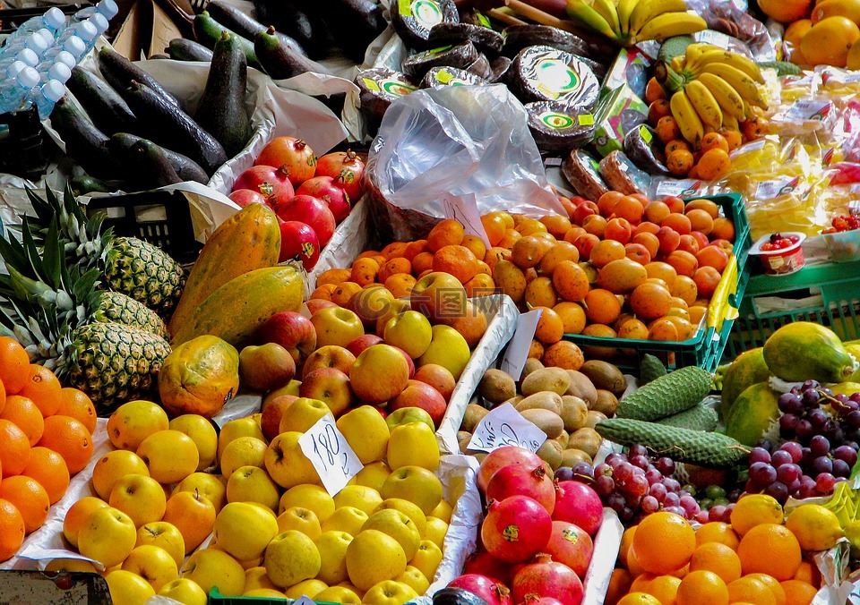 水果摊,水果,市场