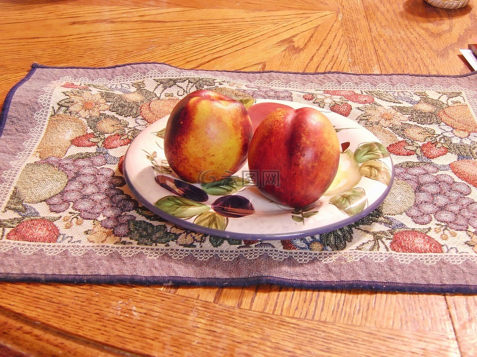 水果,板,餐垫