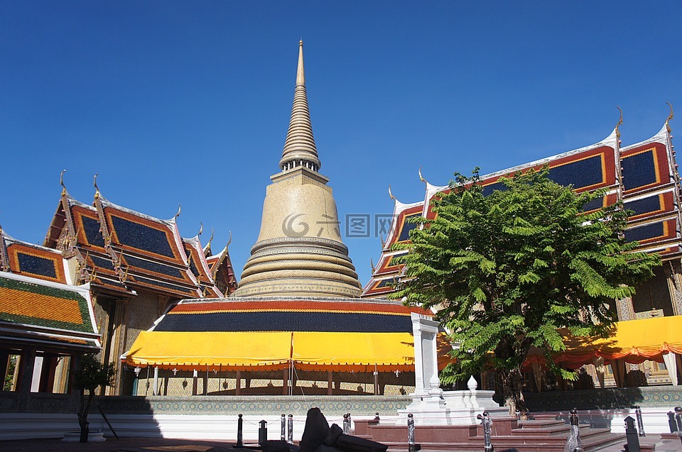 泰国寺庙,宝塔,泰京 thaep