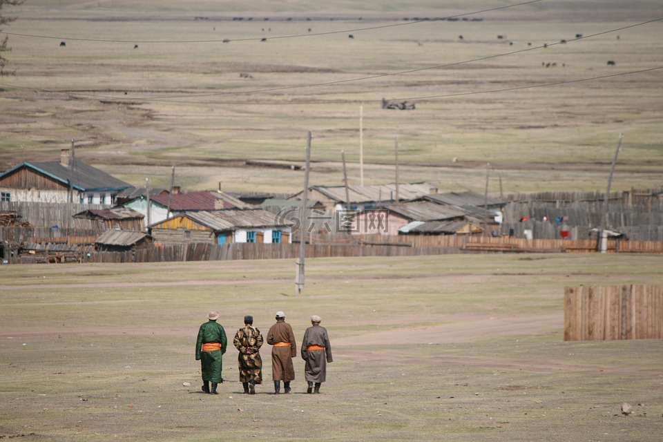 蒙古人,徒步旅行,蒙古的风景