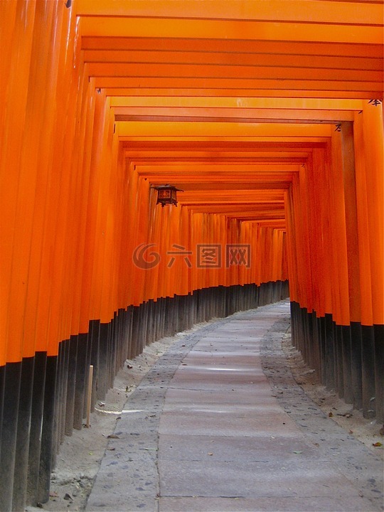 牌楼,日本,橙