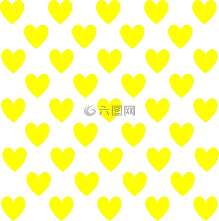 心,黄色,模式