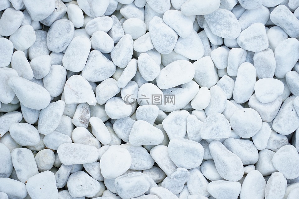 石头,白,白色的石头