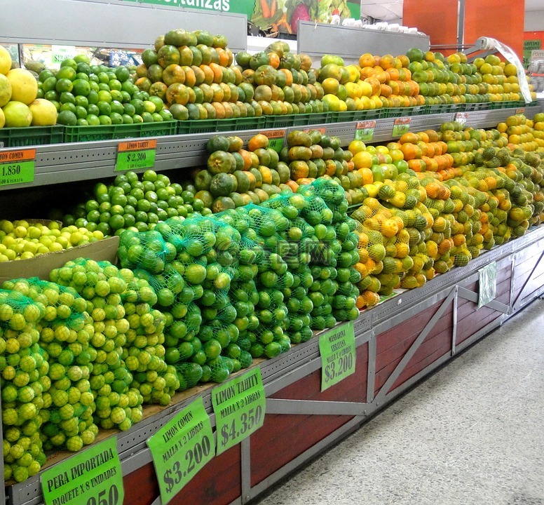 超市,货架,水果