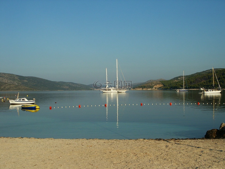亚得里亚海,克罗地亚,帆船