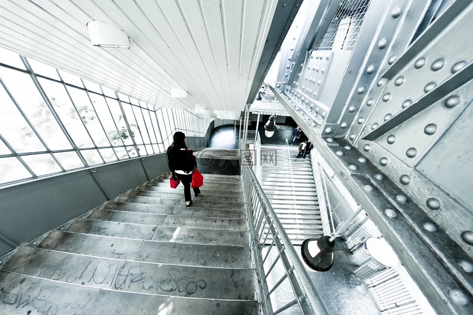 楼梯,巴黎,地铁