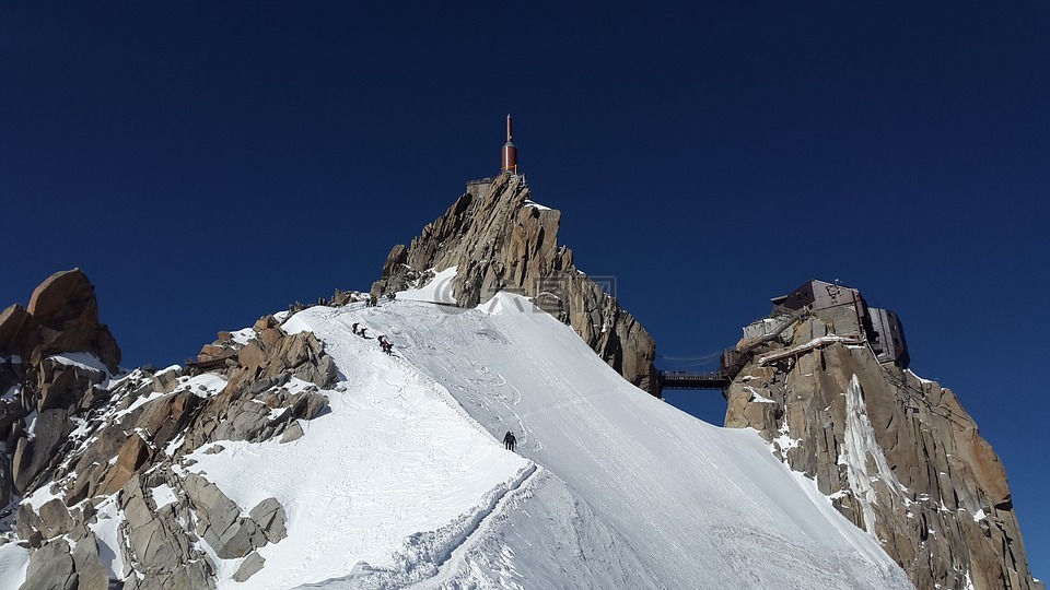 南针峰,夏蒙尼,山站