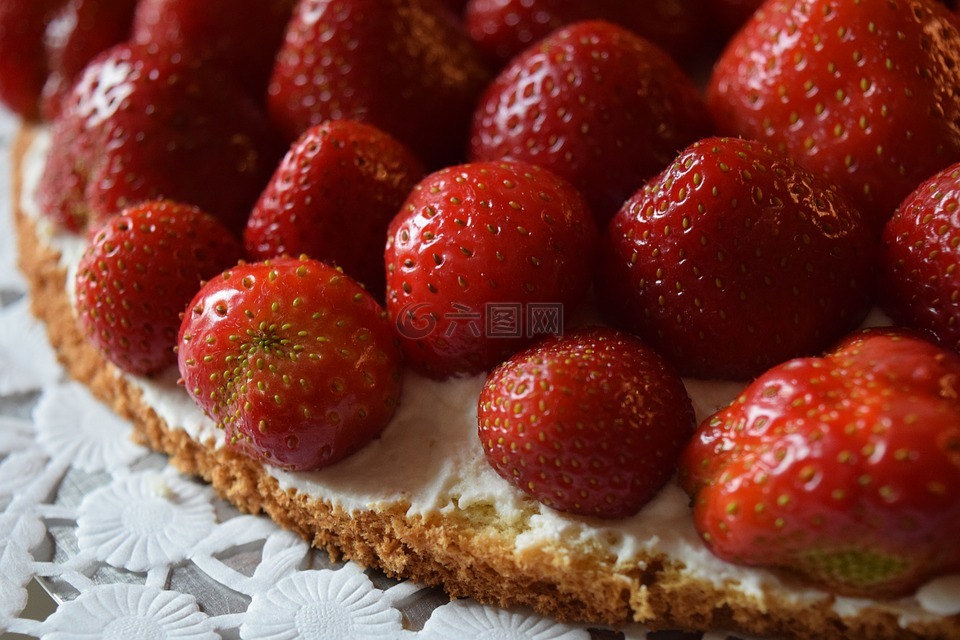 草莓,草莓蛋糕,蛋糕