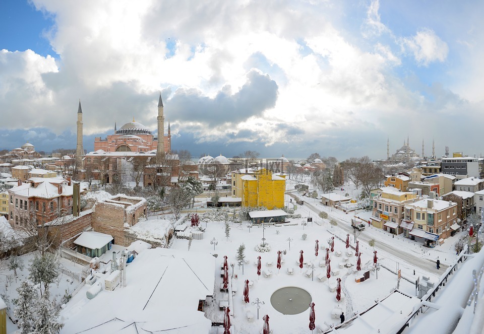 阿亚索菲亚,清真寺,雪