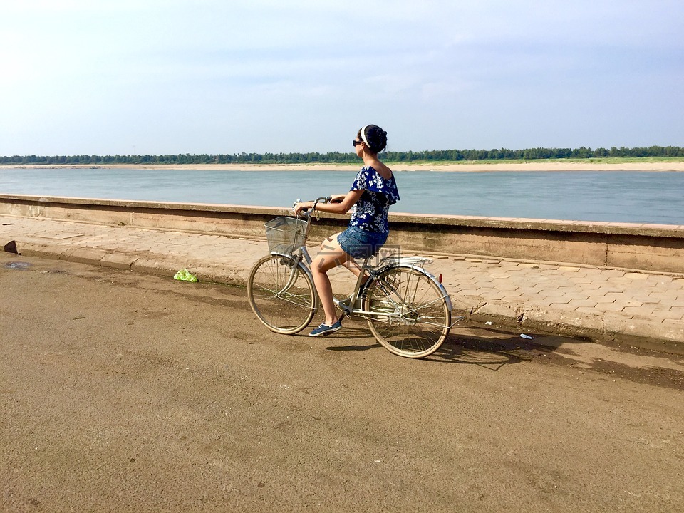 湄公河,自行车,度假