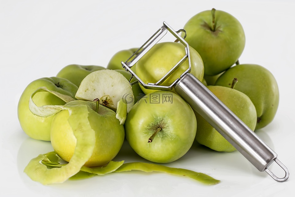 苹果,刮刀,水果