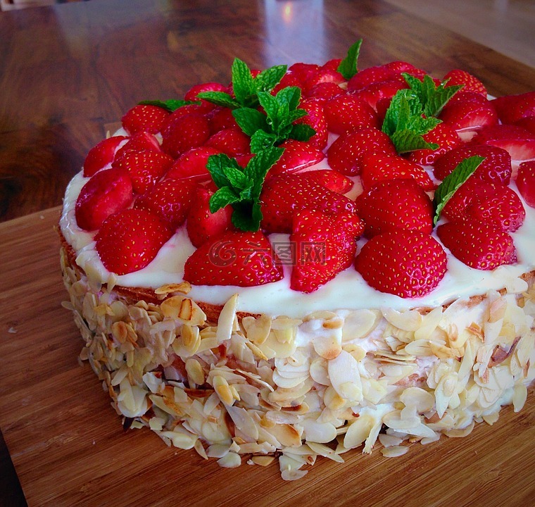 草莓,蛋糕,面包店