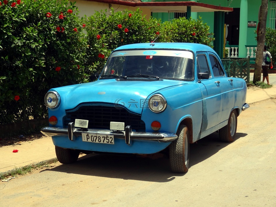 汽车,复古,古巴