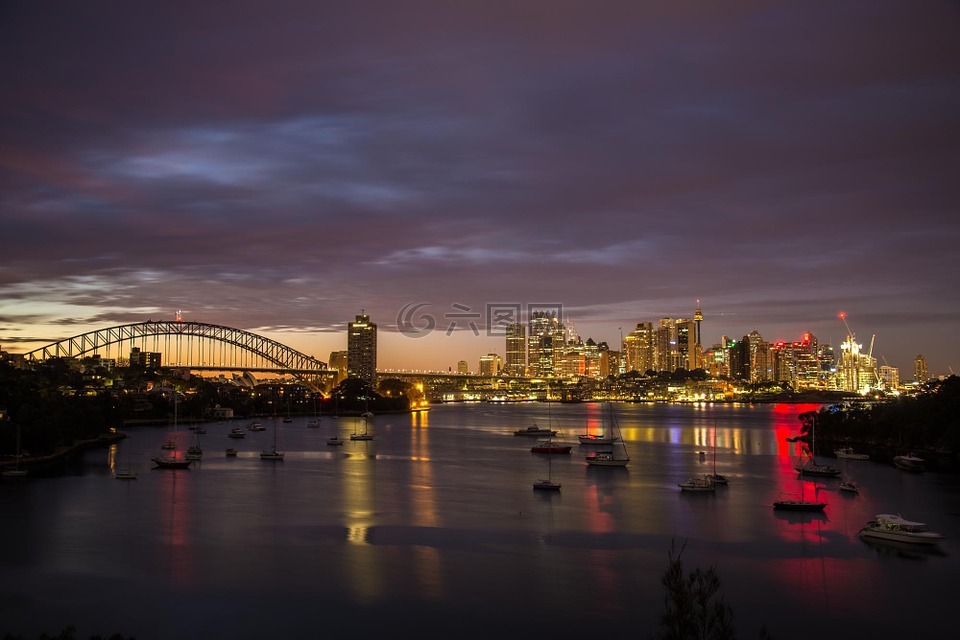 日出,悉尼,海港