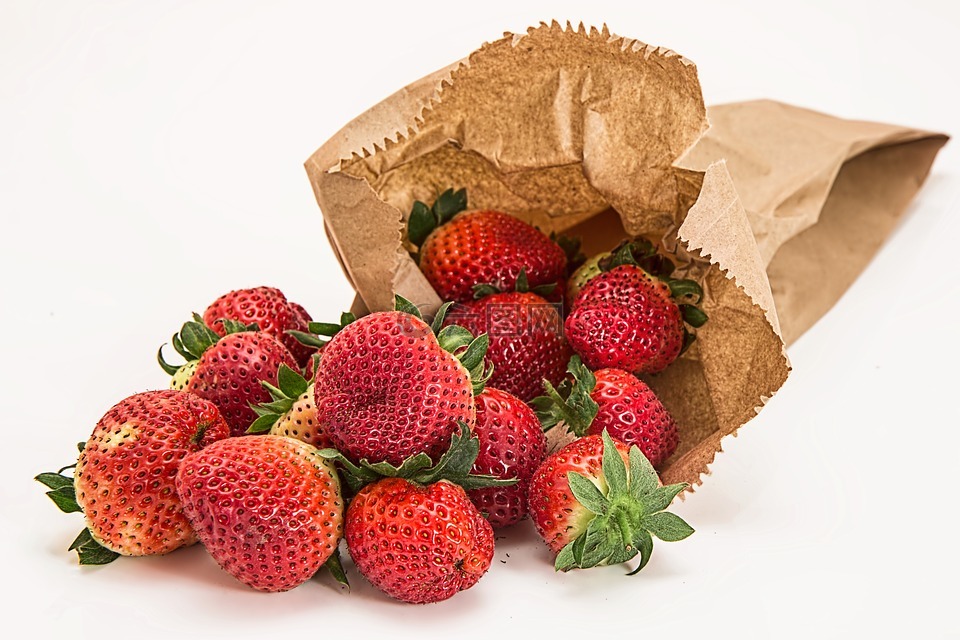 草莓,新鲜水果,甜点