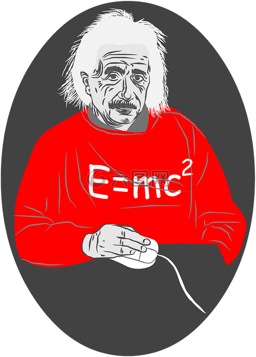 阿尔伯特 · 爱因斯坦,鼠标,白头发