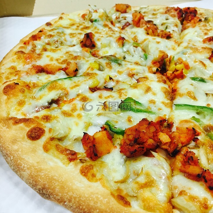 披萨,韩式,烤肉披萨