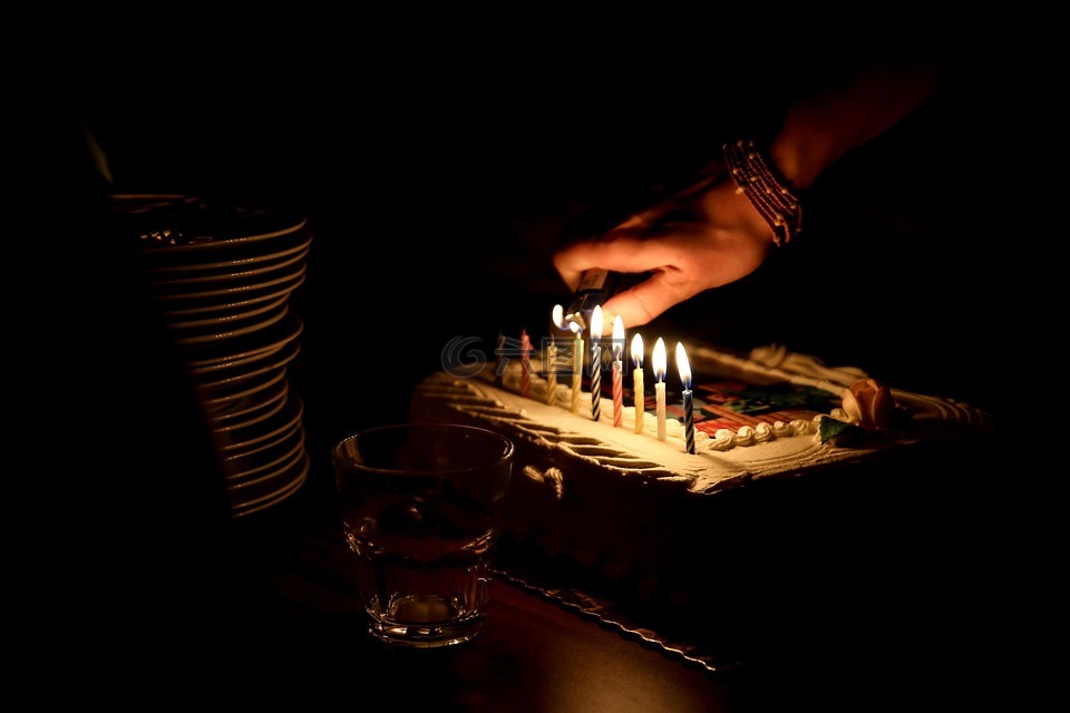 蜡烛,蛋糕,生日