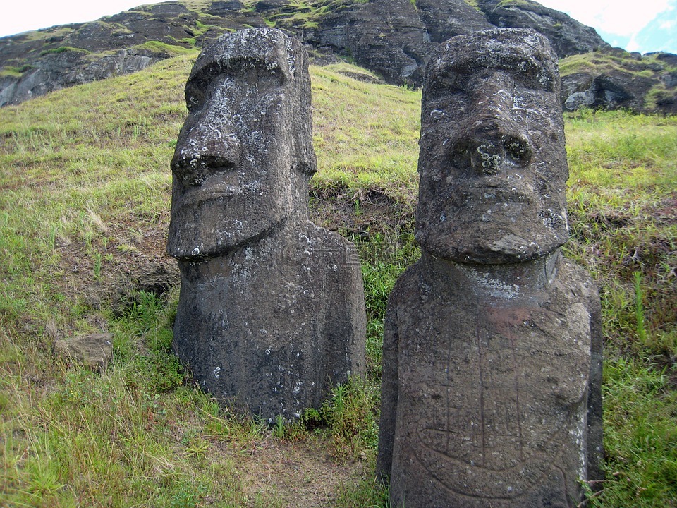 复活岛,rano raraku,石像