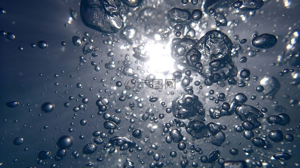 水,泡状,水里的气泡