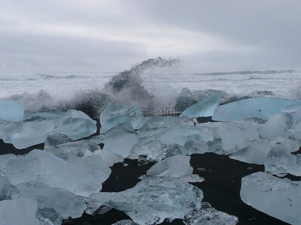 冰岛,冰川冰,jokulsarlon