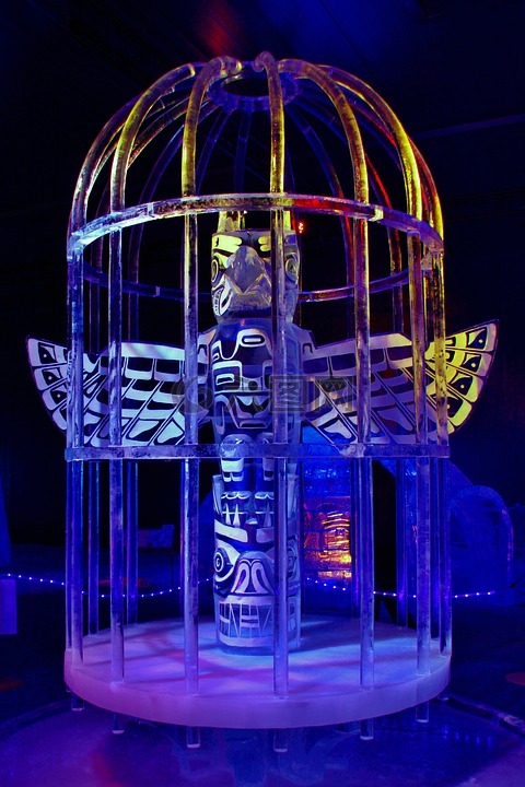 冰雕塑,艺术,冰的世界