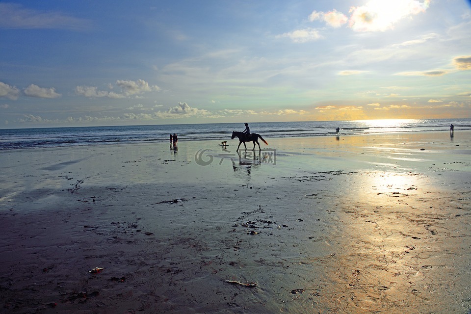 巴厘岛的海滩,金巴兰,巴厘岛