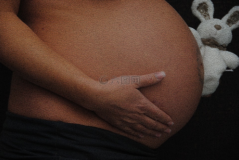 怀孕,肚皮,9 个月