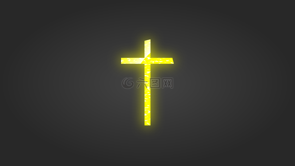 交叉,黄色,基督教