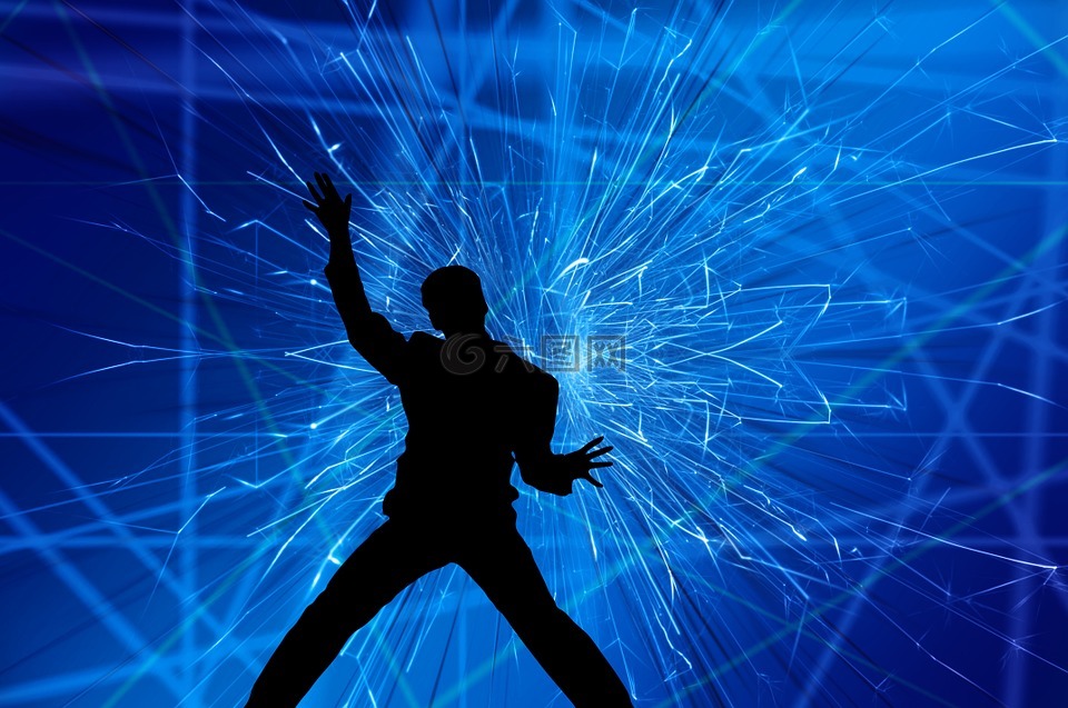 剪影,男子,运动